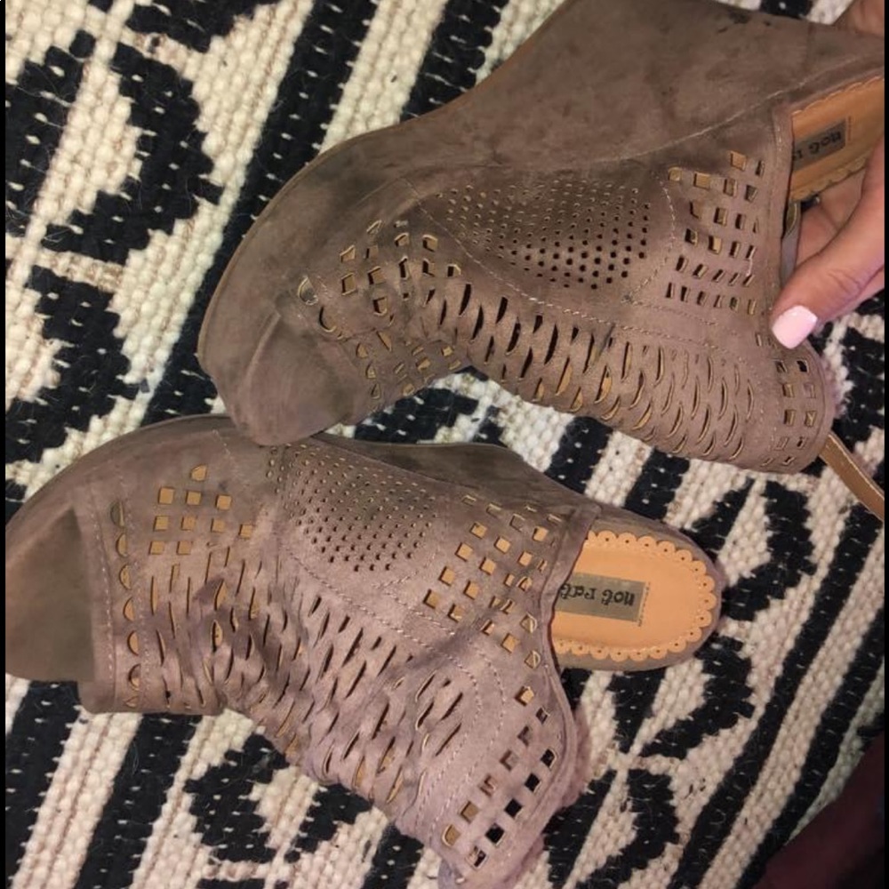Brown wedges - size 10
